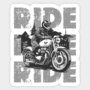 RIDE - classic motorcycle Sticker